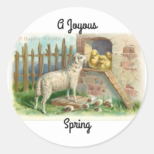Een Joyous Spring Sticker (Voorkant)