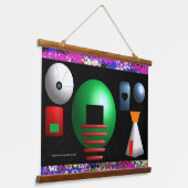 Een JP's Artsy Ware Tapestry Hangend Wandkleed (Gebogen)