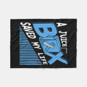 Een Juice Box bewaarde mijn levensdiabetes Dm Blue Fleece Deken (Voorkant (Horizontaal))