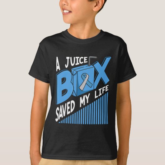 Een Juice Box bewaarde mijn levensdiabetes Dm Blue T-shirt (Voorkant)