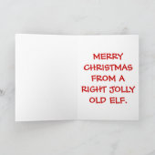 EEN JUISTE JOLLY OUD ELF. FEESTDAGEN KAART (Binnen)