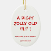 EEN JUISTE JOLLY OUDE ELF! KERAMISCH ORNAMENT (Achterkant)