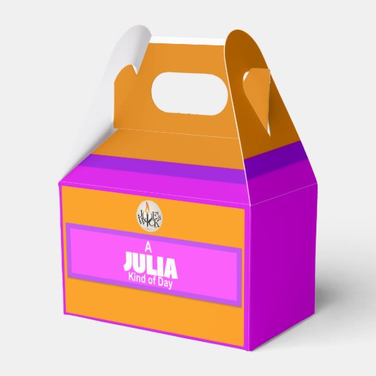 Een Julia Kind Of Day Print met Joe's Wick Logo Bedankdoosjes (Achterkant)