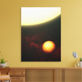 Een Jupiter-achtige planeet Canvas Afdruk (Insitu (Woonkamer))