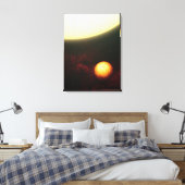 Een Jupiter-achtige planeet Canvas Afdruk (Insitu (Slaapkamer))