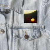 Een Jupiter-achtige planeet Vierkante Button 5,1 Cm (In situ)