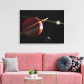 Een Jupiter-massaplaneet rond de nabijgelegen ster Canvas Afdruk (Insitu (Woonkamer))
