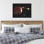 Een Jupiter-massaplaneet rond de nabijgelegen ster Canvas Afdruk (Insitu (Slaapkamer))