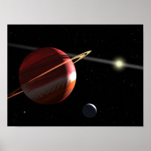 Een Jupiter-massaplaneet rond de nabijgelegen ster Poster