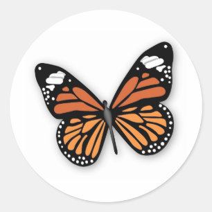 Een juweliele monoboogvlinder ronde sticker