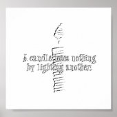 Een kaars verliest niets poster (Voorkant)