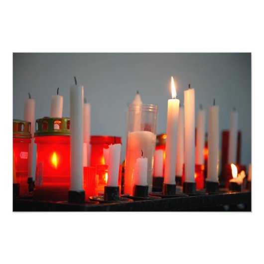 Een kaars voor vrede foto afdruk (Voorkant)