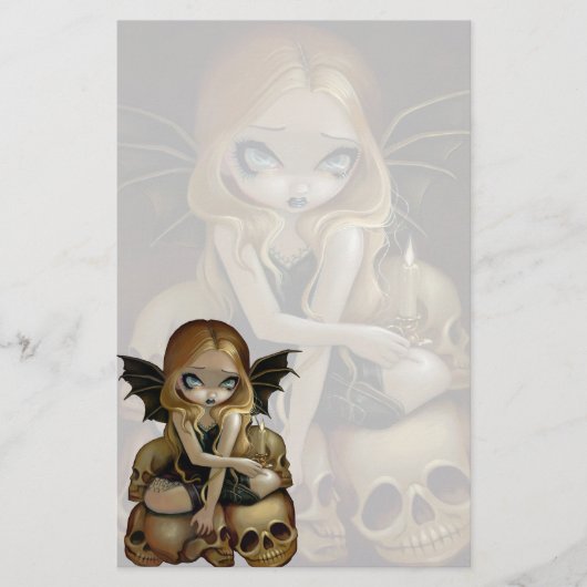 "Een kaarsje in de donkere wereld" Briefpapier (Voorkant)