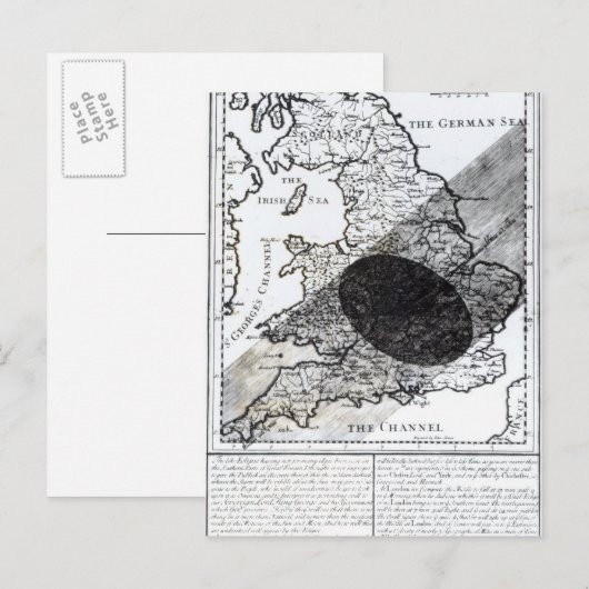 Een kaart die de Schaduw van de Maan toont (Voorkant / Achterkant)