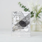 Een kaart die de Schaduw van de Maan toont (Staand voorkant)