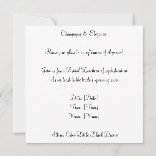 Een Kaart in het : Classic en Timeless LBD (Achterkant)