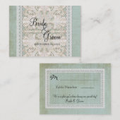 Een kaart met bijpassende  linen Burlap plaatsen Plaatskaartje (Voorkant / Achterkant)