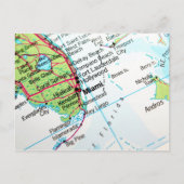 Een kaart met de Amerikaanse stad Miami (Voorkant)