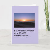 Een kaart met de tekst sorry dat ik je verjaardag  (Voorkant)