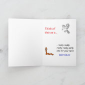 Een kaart met de tekst sorry dat ik je verjaardag  (Binnen)