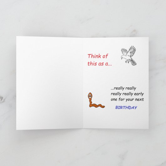 Een kaart met de tekst sorry dat ik je verjaardag (Binnen)