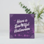 Een Kaart met een paarse halloween flatpanel (5,25 (Staand voorkant)
