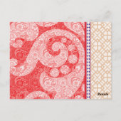 Een kaart met een rood hart erop (Achterkant)