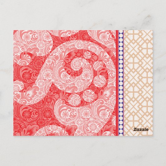 Een kaart met een rood hart erop (Achterkant)