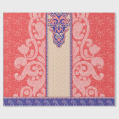 Een kaart met een rood hart erop cadeaupapier (Vlak)