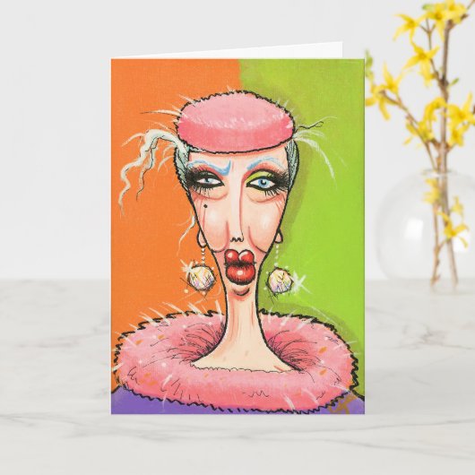 Een kaart met houding (Gele Bloem)