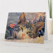 Een Kaart Moederdag Kat (Voorkant)