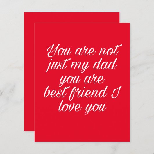 Een kaart om liefde uit te drukken aan de vader (Voorkant / Achterkant)