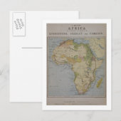 Een kaart van Afrika om de reizen van David te ill (Voorkant / Achterkant)