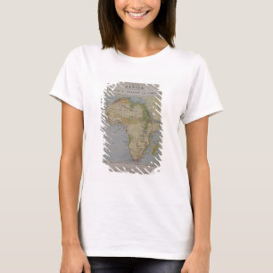 Een kaart van Afrika om de reizen van David te ill T-shirt