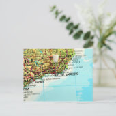 Een kaart van de Braziliaanse stad Rio de Janeiro (Staand voorkant)