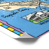 Een kaart van de cartoon van de haven van gouverne poster (Hoek)