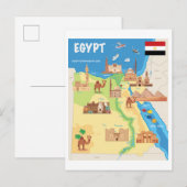 Een kaart van de Cartoon van Egypte (Voorkant / Achterkant)