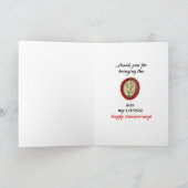 Een kaart van de huwelijksverjaardag met een (Binnen)