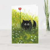 Één Kaart van de Kat van Valentijn van de Liefde (Voorkant)