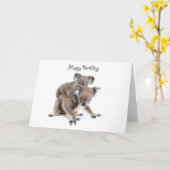 Een kaart van de koala gelukkige verjaardag (Gele Bloem)