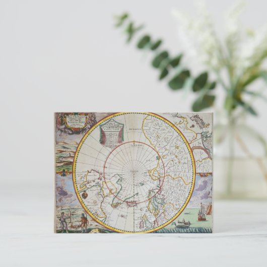 Een kaart van de Noordpool (Staand voorkant)