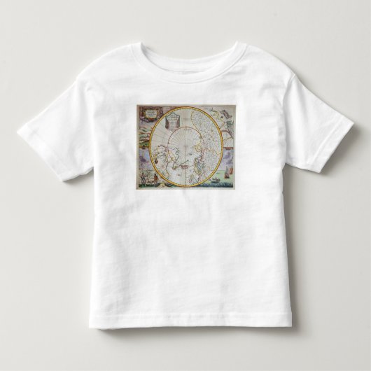 Een kaart van de Noordpool Kinder Shirts (Voorkant)