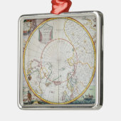 Een kaart van de Noordpool Metalen Ornament (Links)