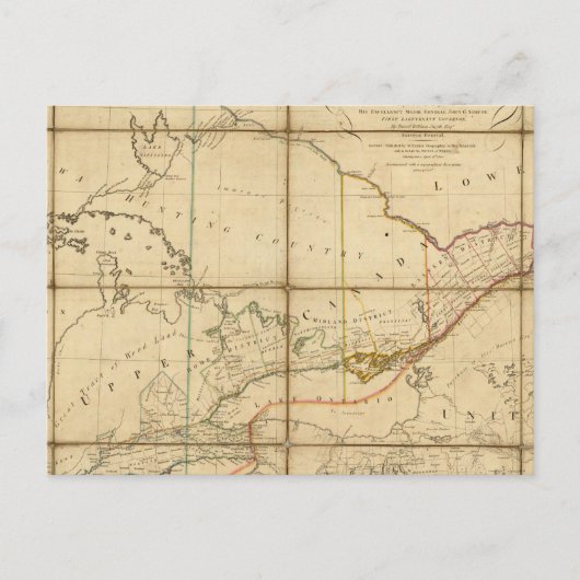 Een kaart van de provincie Upper Canada (Voorkant)