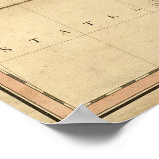 Een kaart van de provincie Upper Canada Poster (Hoek)