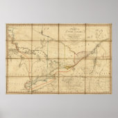 Een kaart van de provincie Upper Canada Poster (Voorkant)