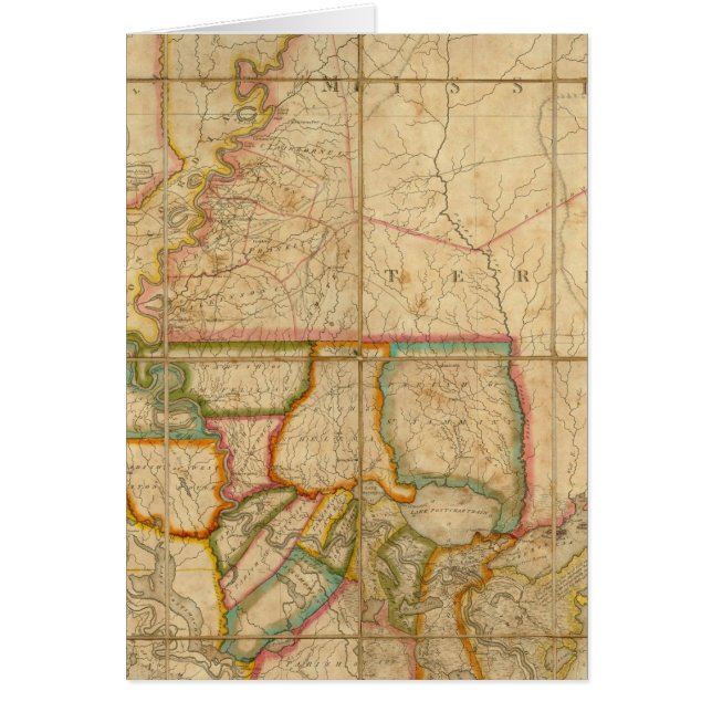 Een kaart van de staat Louisiana (Voorkant)
