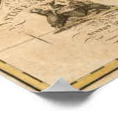 Een kaart van de staat New York Poster (Hoek)