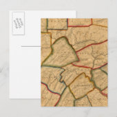 een kaart van de staat Pennsylvania (Voorkant / Achterkant)