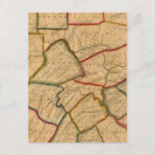 een kaart van de staat Pennsylvania